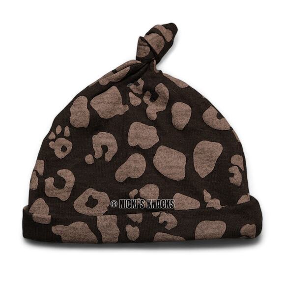 Jessica Simpson Baby Leopard Wrap Shirt & Hat Set Brown 6-9M Infant Girl Outfit - Picture 5 of 8